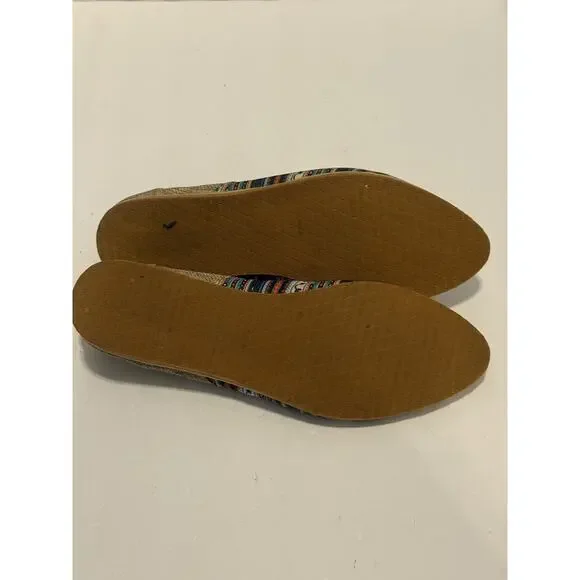 Randa Shoes Womens Size 10 Multicolor Aztec Canvas Flats Slip On Comfort Loafer - Picture 8 of 8